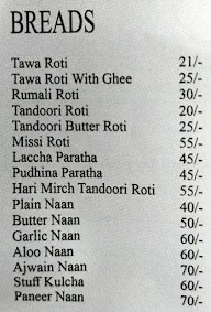 Paratha Express menu 1