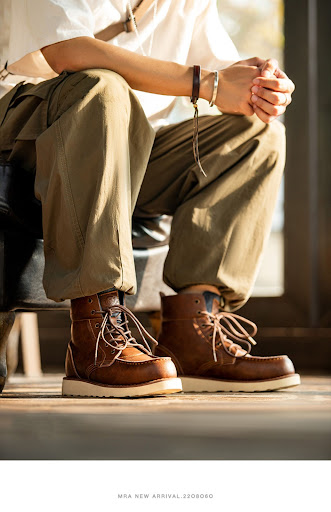 Title 3, Lapel Vintage Work Boots Mens Denim High-top, ...