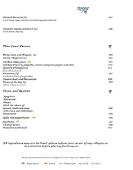 Zoya - Fairmont Jaipur menu 3