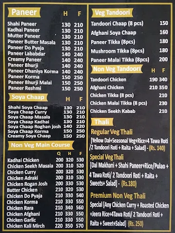 Chai Sutta Restro menu 