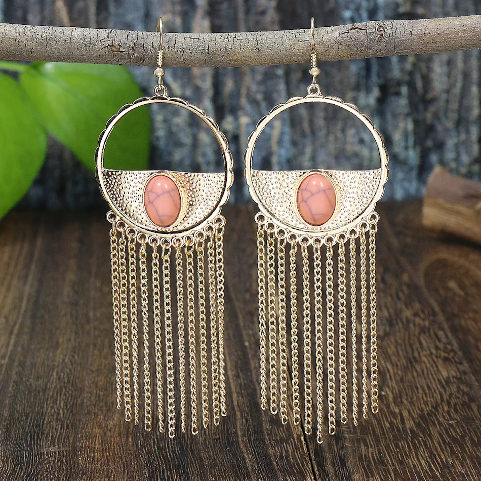 Elegantes pendientes de moda de alta calidad, estilo bohemio retro artístico. Destaca con estos pendientes únicos, perfectos para cualquier ocasión especial.