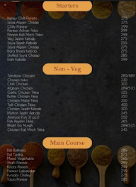 The Spice Trail menu 1