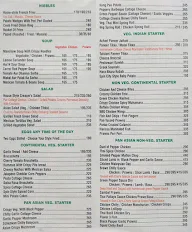 Spin City Kitchen & Bar menu 1