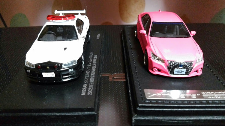 N-WGN カスタムのコラボ・埼玉県警高速パトGTーR  VSpec∥・軽ドレ・イグニッションモデル1/43 クラウンハイブリッド　アスリートG ピンクに関するカスタム事例の投稿画像2枚目
