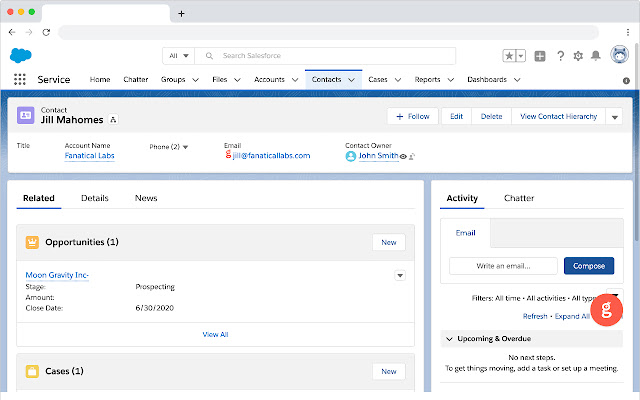 Glances - A Simplified Customer View