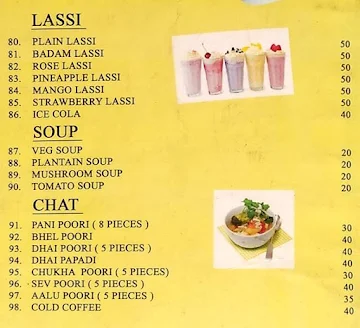 Shree Durga Juice Center menu 