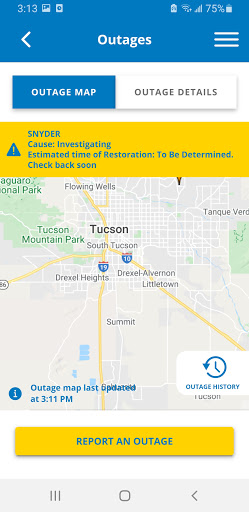 Screenshot Tucson Electric Power