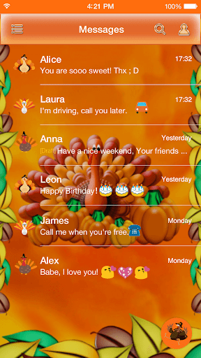 Thanksgiving Emoji Keyboard