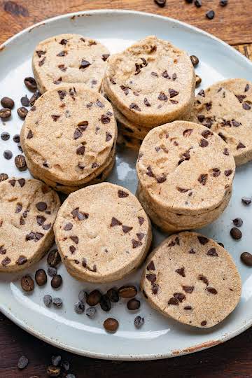 Espresso and Chocolate Chip Shortbread Cookies