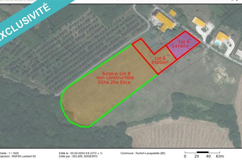  Vente Terrain à bâtir - 12 000m² à Moissac (82200) 