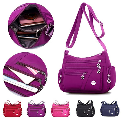 Title 5, Nylon Multi-Compartment Casual One-Shoulder Mes...
