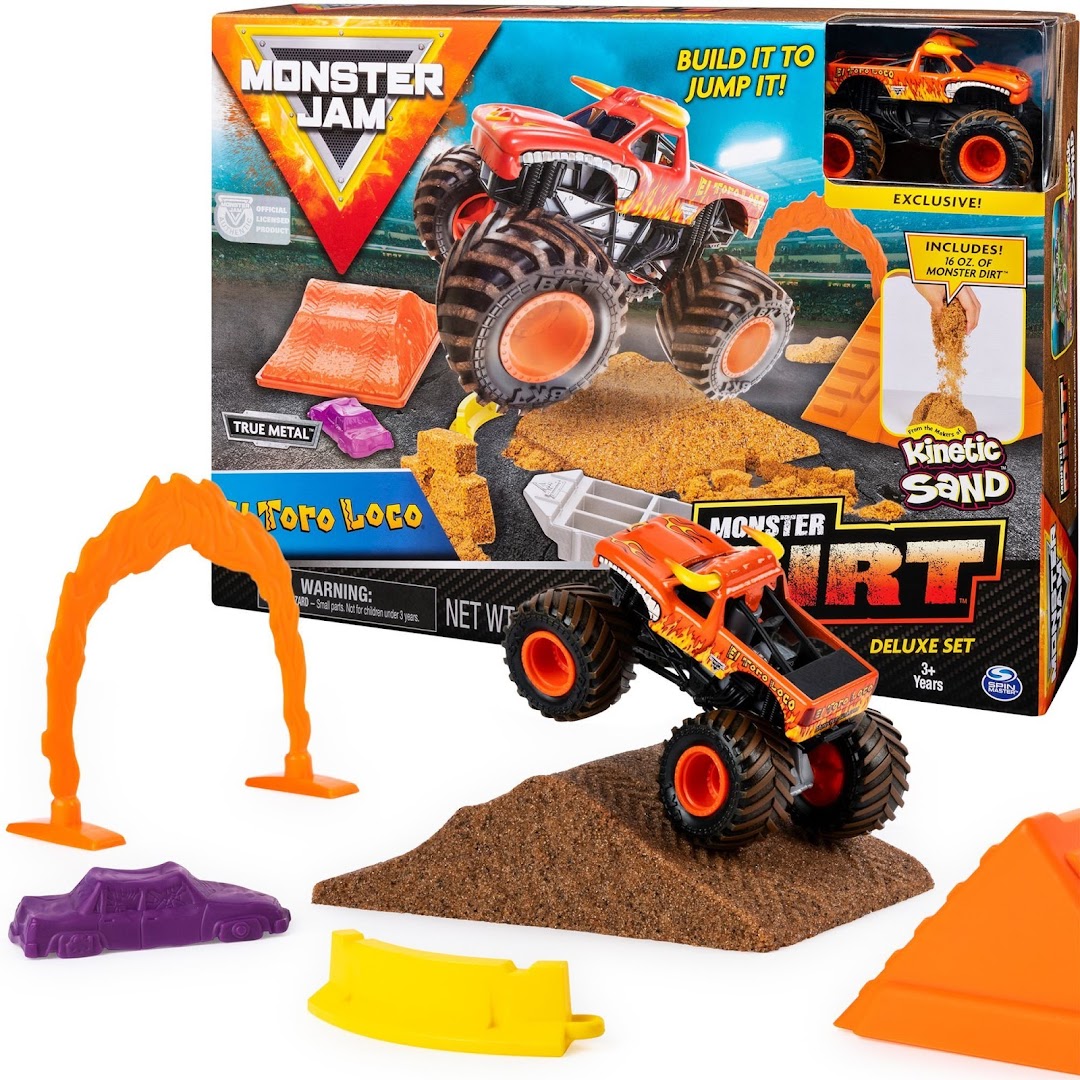 Monster Jam машинка Монстр Джем El Toro Loco с кинетическим песком 6054966 продажа