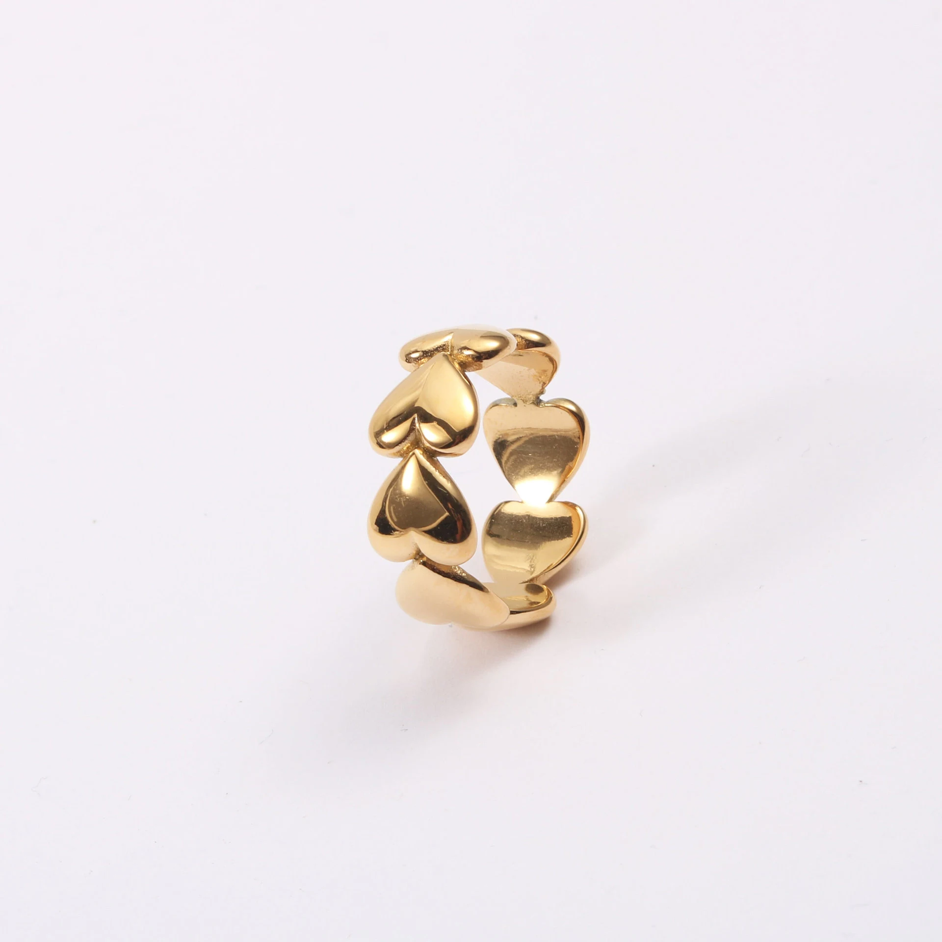 Title 2, Anillo femenino con personalidad Golden Heart-t...