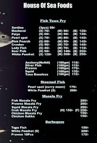 House Of Sea Foods menu 1