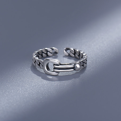 Title 5, Sterling Silver Twine Vertebrae Ring for Women....