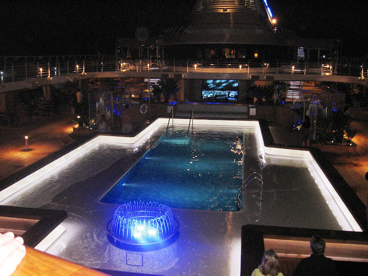 Oceania Marina pool at midnight