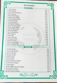 The Green View Bistro & Cafe menu 1