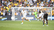 Yusuf Maart of Kaizer Chiefs celebrates scoring his wonder goal with teammate Keagan Dolly in the DStv Premiership match against Orlando Pirates at FNB Stadium on October 29 2022.