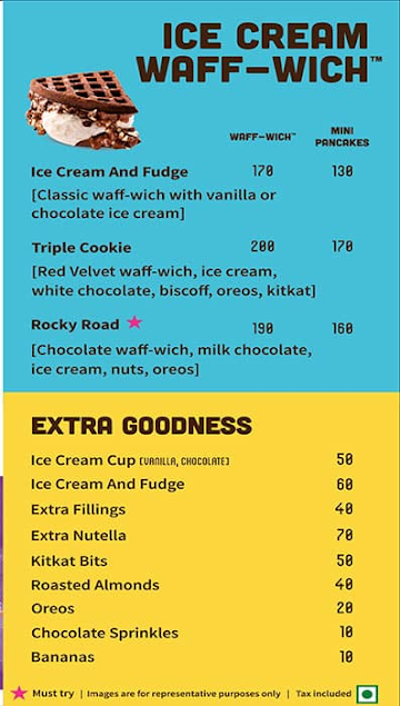 The Belgian Waffle Co. menu 