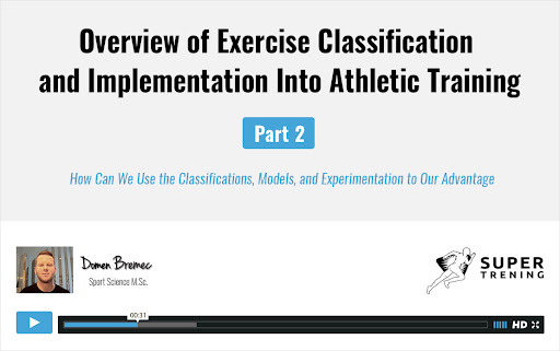 Overview of Exercise Classification and Implementation into Athletic Training – Part 2