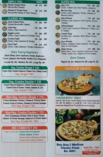 Pizza Yum menu 