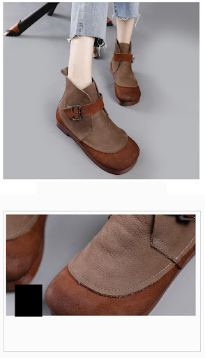 Title 4, Genuine Leather Women Boots Ethnic Style with B...