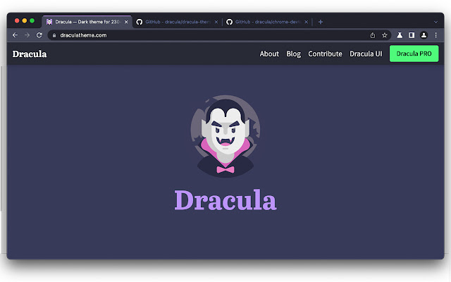 Dracula Chrome Theme chrome extension