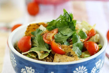 Vegan Lentil Taco Salad.