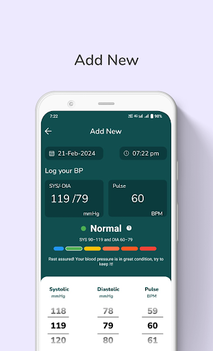 Screenshot Blood Pressure Monitor