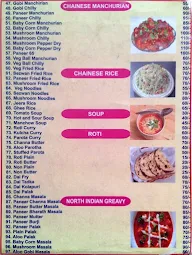 Shree Annapoorneshwari Dharshini menu 1