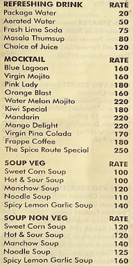 The Spice Route menu 1