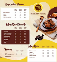 TIB - The Icecream Bakery menu 1