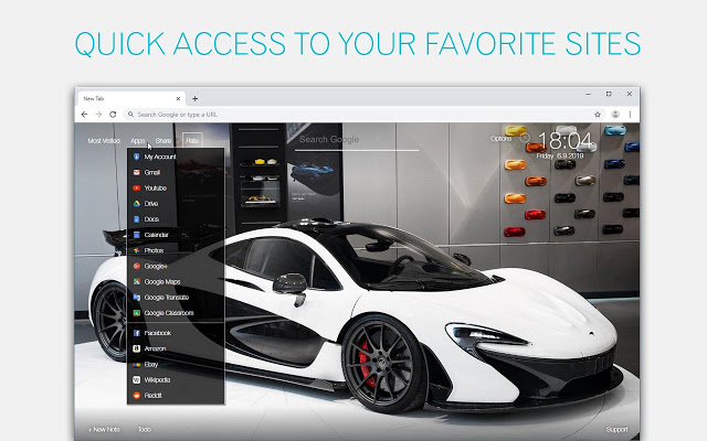 McLaren P1 Cars Custom Car New Tab