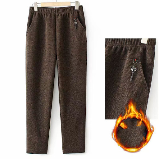 Title 7, Plush high-waist plus-size loose trousers for m...