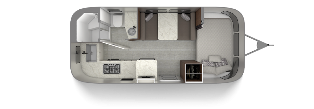 Airstream Caravel 20FB floor plan