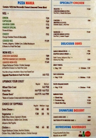 Domino's Pizza menu 2