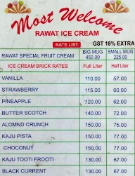 Rawat Ice Cream menu 2