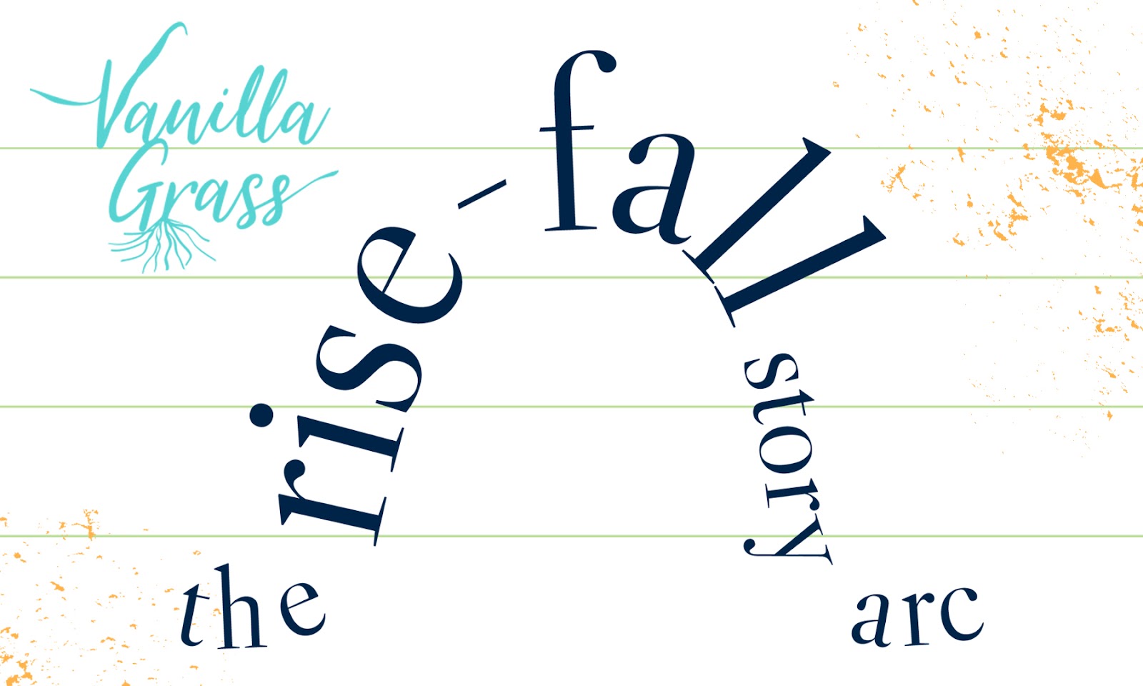 A graph of the rise-fall story arc under story plot structure examples.