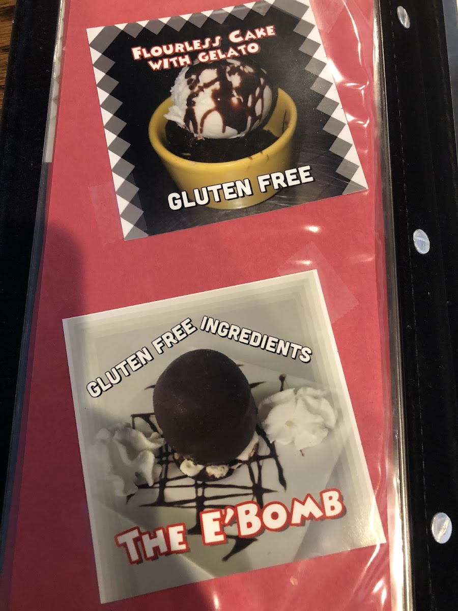 Multiple gluten free desserts too