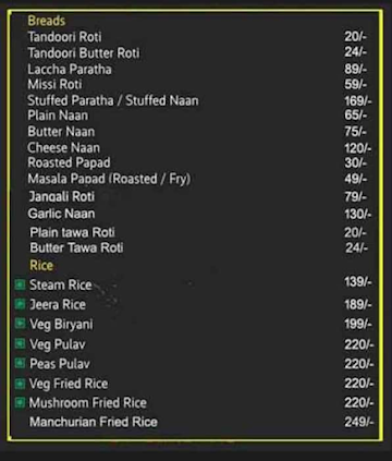 Chota Mama Chicken Mama Veg menu 