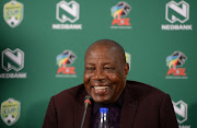 Coach Iphraim Shakes Mashaba during the Witbank Spurs Press Conference at PSL Offices on February 14, 2019 in Johannesburg, South Africa. (