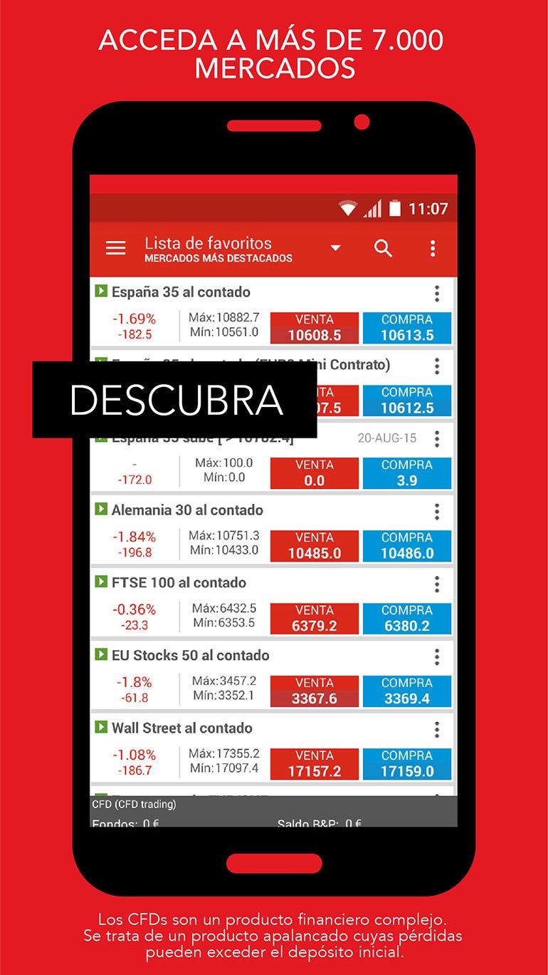 Android application IG Trading Platform screenshort