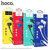 Tai Nghe Có Dây Nhét Tai Chống Ồn Super Bass Hoco M86 Jack 3.5Mm Có Mic Nhỏ Bảo Hành 3 Tháng - Chính Hãng