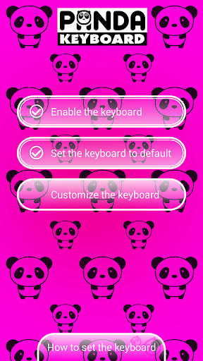 Cute Panda Keyboard Themes