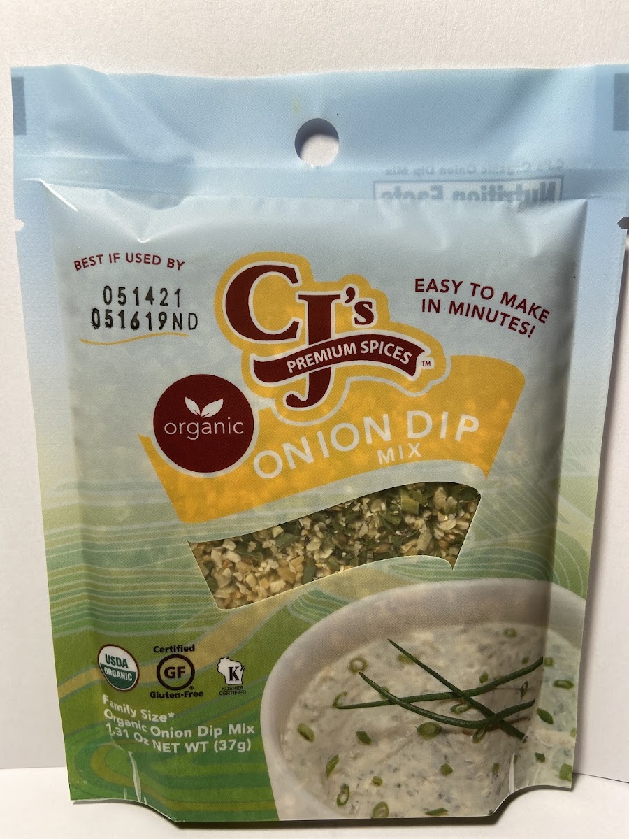 CJ’s Organic Onion Dip Mix