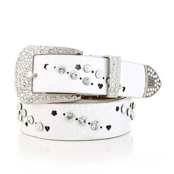 Ceinture à la mode pour femmes avec décoration en diamant