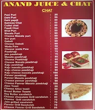 Anand Juice And Chat menu 1