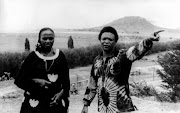 Legendary South African singer Miriam Makeba and Hugh Masekela. 