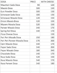 Wow Dosa menu 2