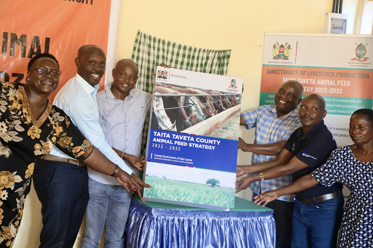 Taita Taveta Livestock executive Erickson Kyongo during the launch of the plan